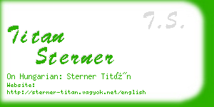 titan sterner business card